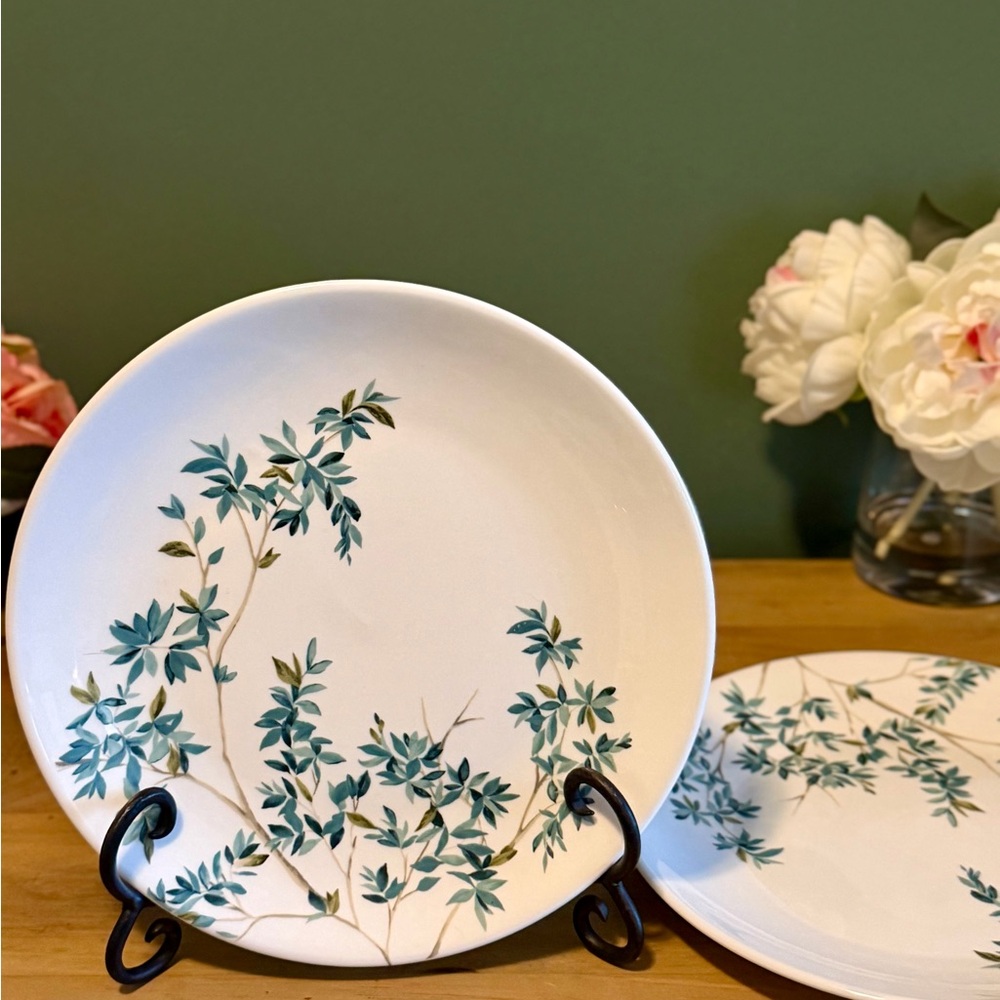 2 Frontgate Jasper Branch Side Plates – Folklore Era Cottage Core Porcelain